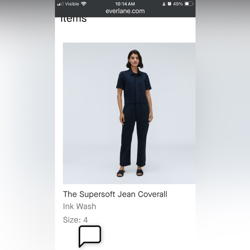 Everlane super soft jean coverall